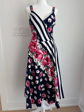 Vintage Walden Classics Stunning Floral A-Line Midi Dress **missing belt